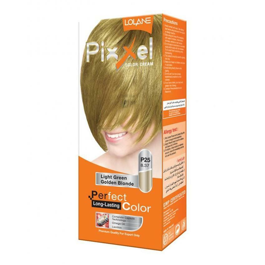 lolane pixxel color cream 50g p25 light green golden blonde