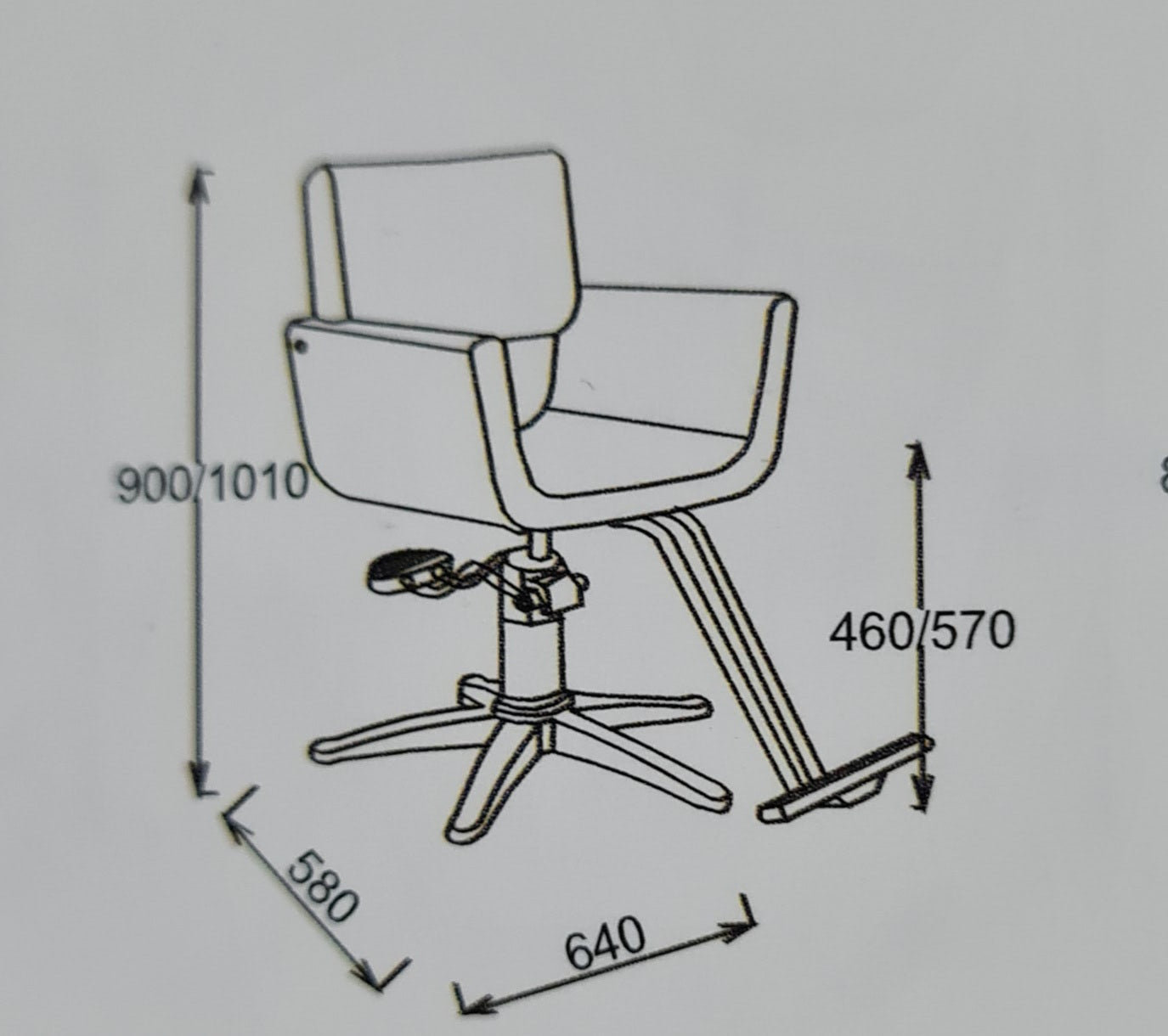 កៅអី Y65-A6 ពណ៌ខ្មៅ (Black)