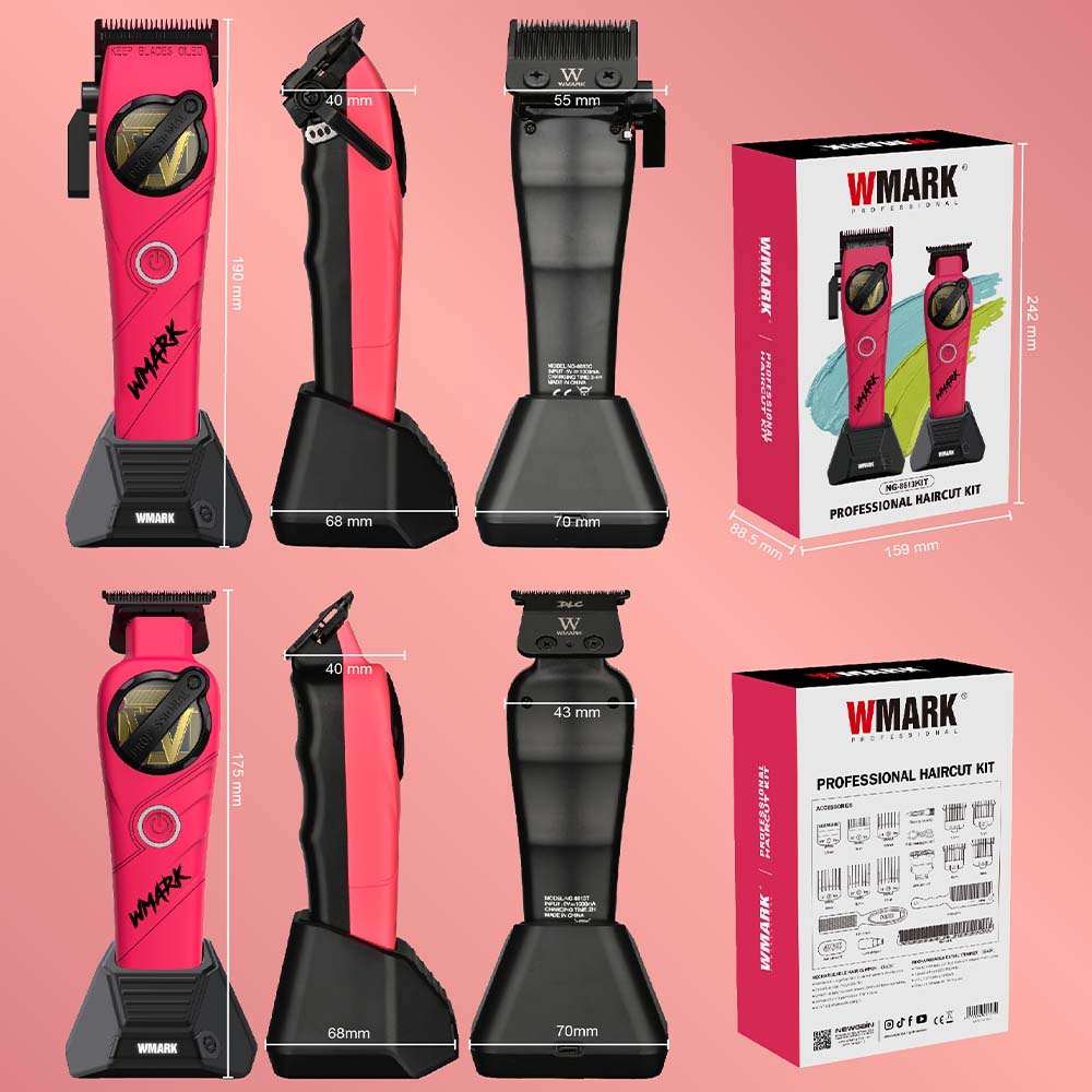 WMARK NG-8613KIT Colorful High Speed Barber Kit