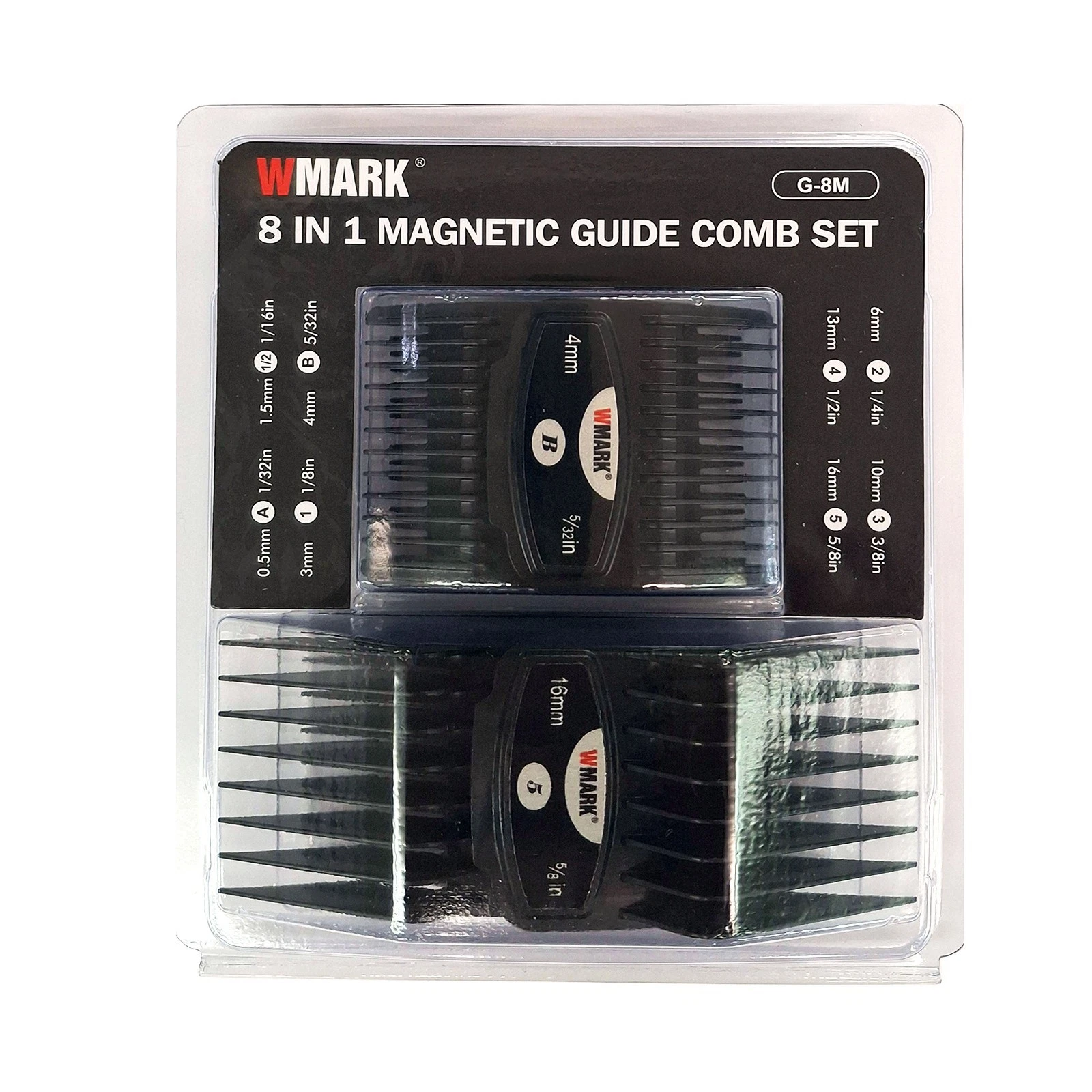 WMARK 8-in-1 Magnetic Guide Comb Set