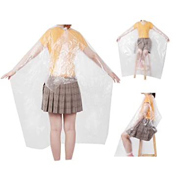 អាវកាត់សក់ផ្លាស្ទិចថ្លា / Disposable plastic cape (100pcs)