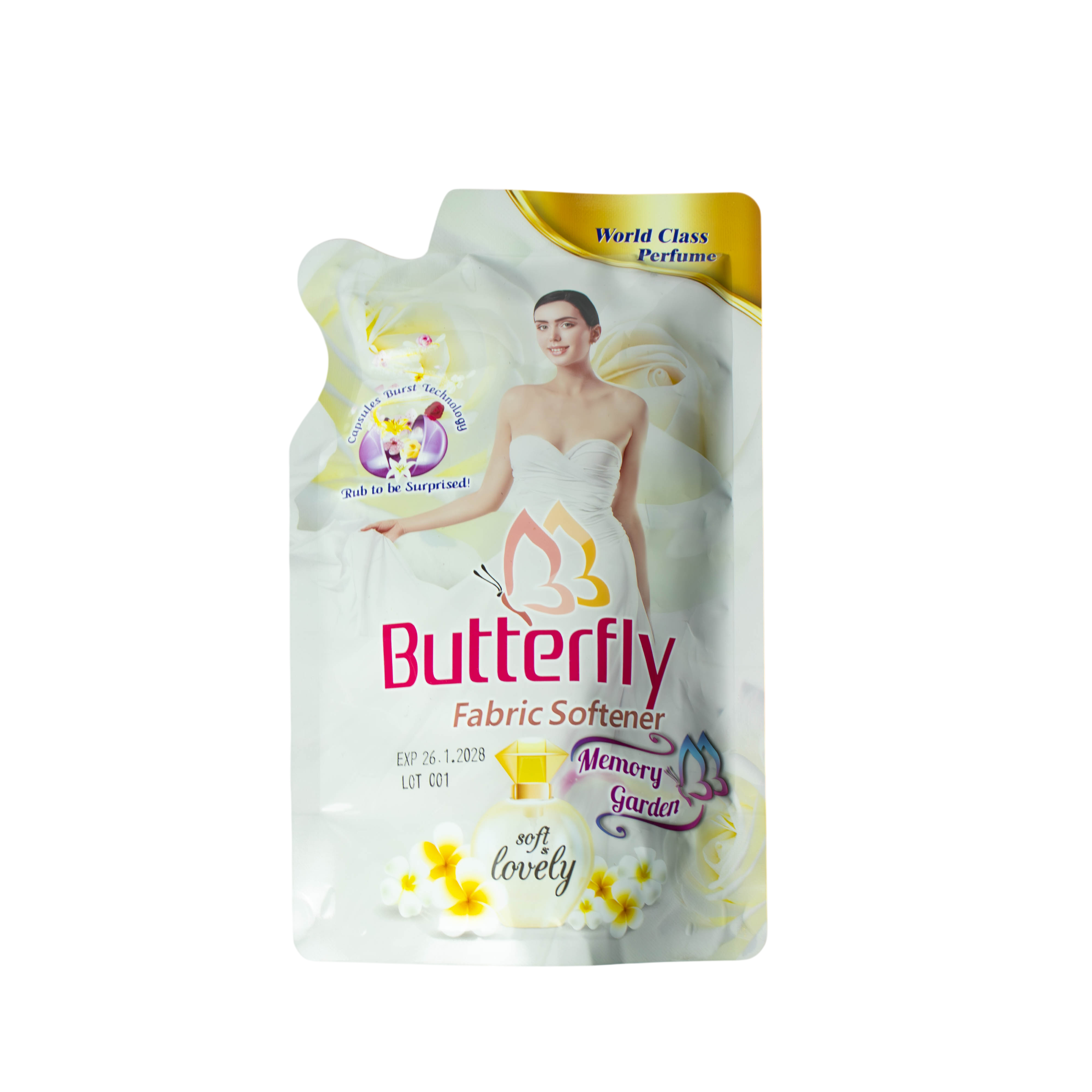 Butterfly Fabric Softener (Memory Garden) Soft & Lovely (White)