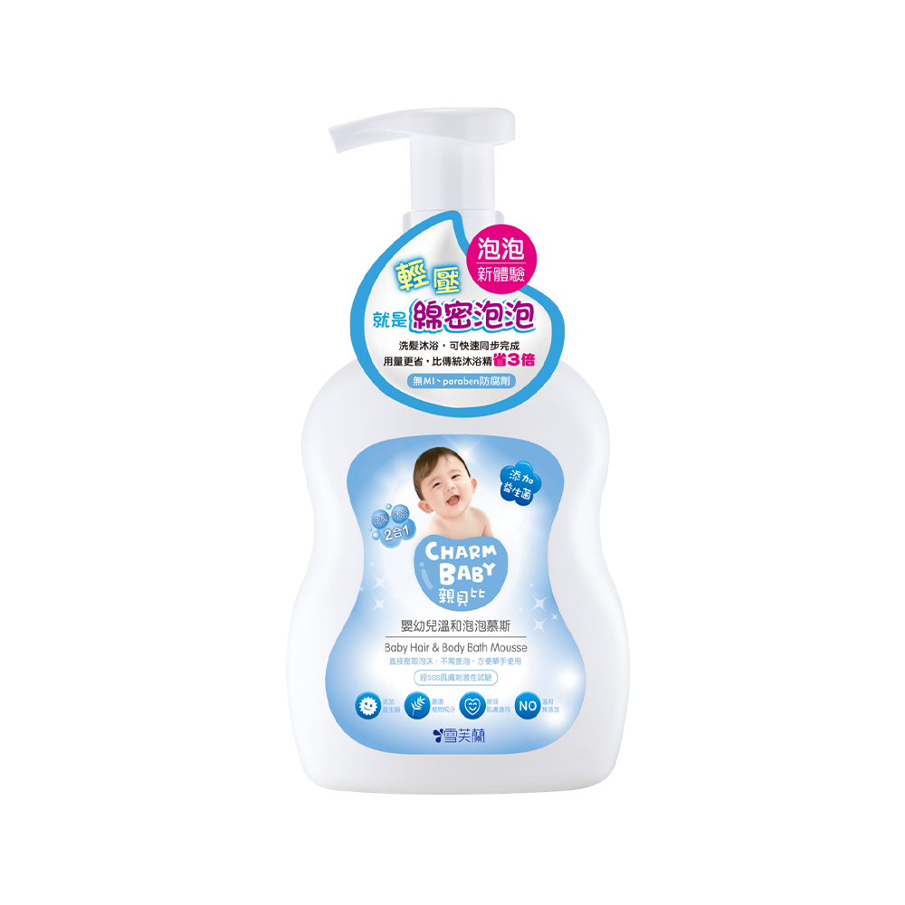 CHARM BABY 2 in 1 Hair & Body Bath Mousse