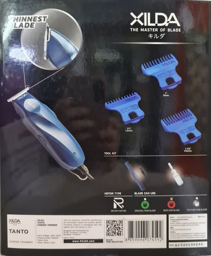 XILDA Blue Metallic Corded Hair Trimmer TANTO model
